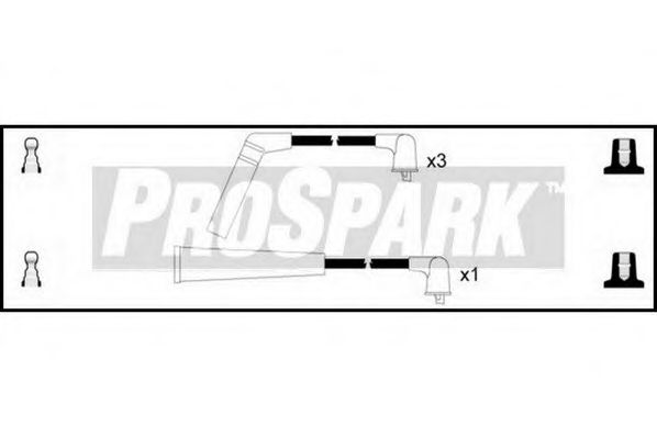 Комплект проводов зажигания STANDARD OES693