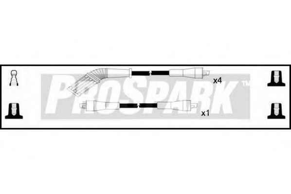 Комплект проводов зажигания STANDARD OES707