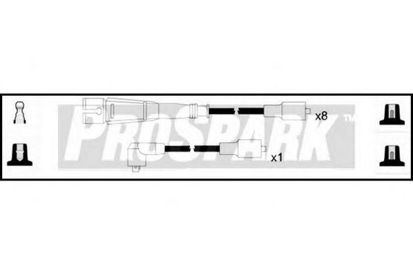 Комплект проводов зажигания STANDARD OES725