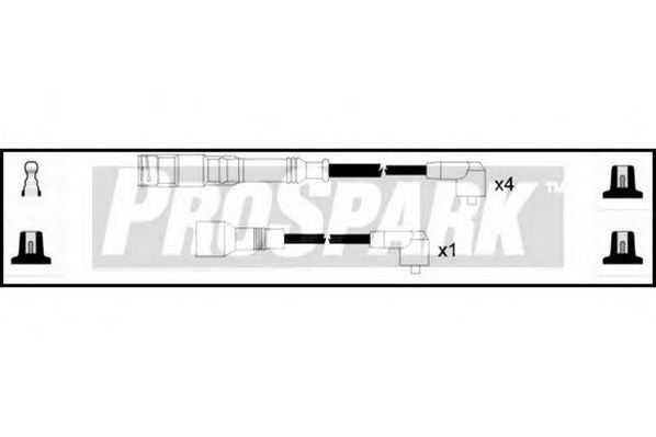 Комплект проводов зажигания STANDARD OES745