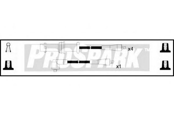 Комплект проводов зажигания STANDARD OES762