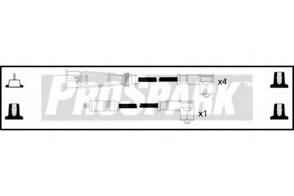 Комплект проводов зажигания STANDARD OES803
