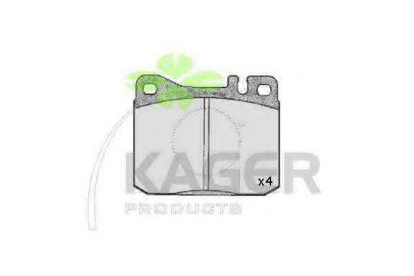Комплект тормозных колодок, дисковый тормоз KAGER 20392