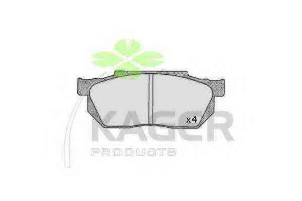 Комплект тормозных колодок, дисковый тормоз KAGER 35-0251