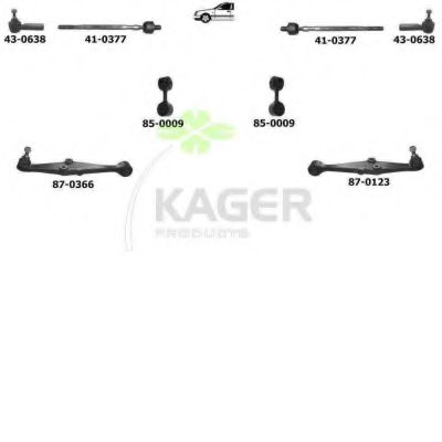 Подвеска колеса KAGER 800224
