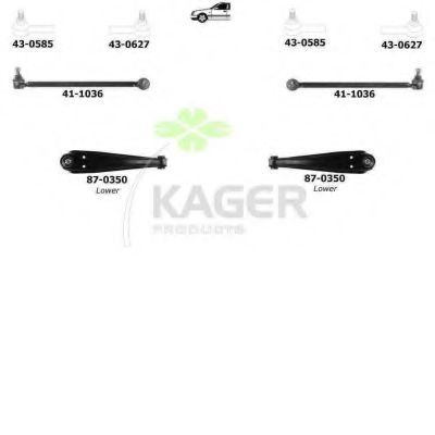 Подвеска колеса KAGER 801243
