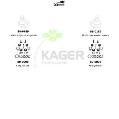 Подвеска колеса KAGER 801366