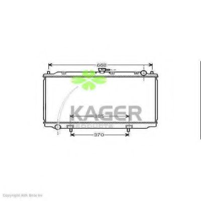 Радиатор, охлаждение двигателя KAGER 31-0275