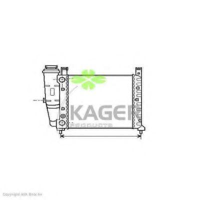 Радиатор, охлаждение двигателя KAGER 31-0386