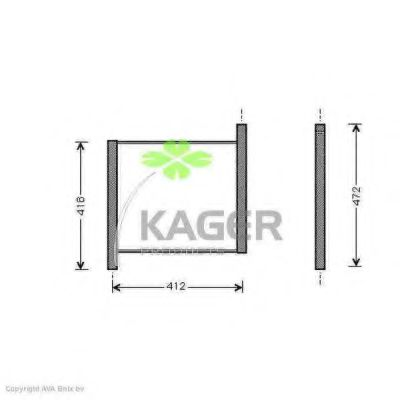 Радиатор, охлаждение двигателя KAGER 31-0576