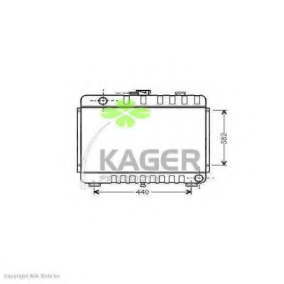 Радиатор, охлаждение двигателя KAGER 31-0586