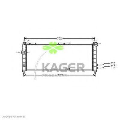 Радиатор, охлаждение двигателя KAGER 31-0781