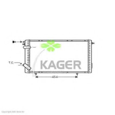 Радиатор, охлаждение двигателя KAGER 31-0927