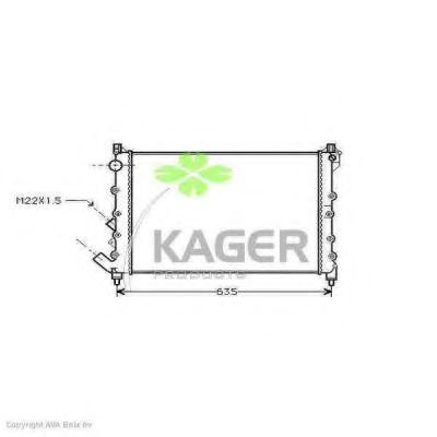 Радиатор, охлаждение двигателя KAGER 31-0940