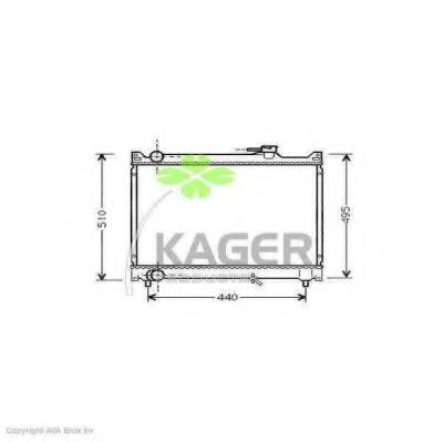 Радиатор, охлаждение двигателя KAGER 311059