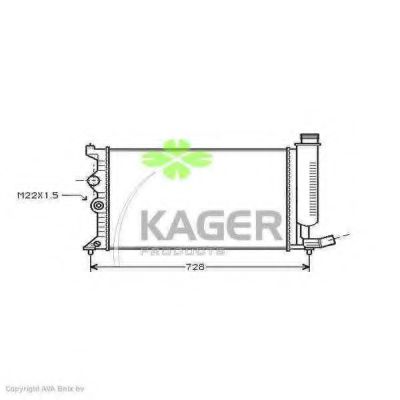 Радиатор, охлаждение двигателя AURADIA 101349