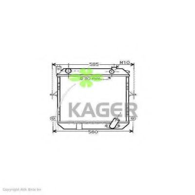 Радиатор, охлаждение двигателя KAGER 31-1858