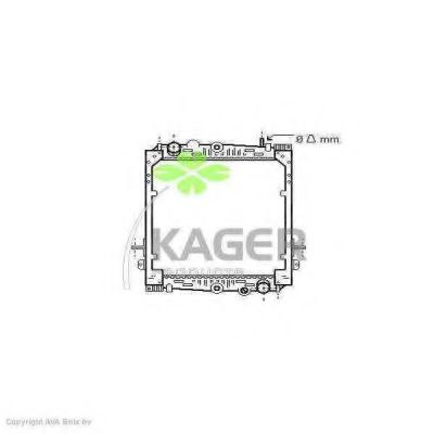 Радиатор, охлаждение двигателя GERI 10708