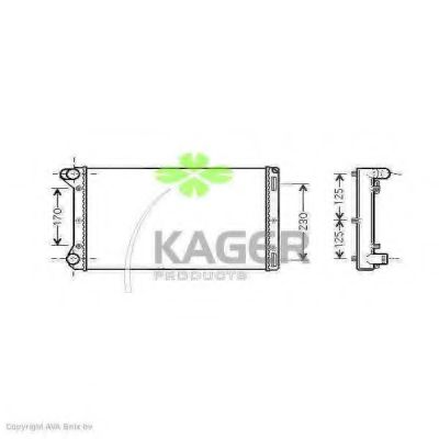 Радиатор, охлаждение двигателя KAGER 31-2930