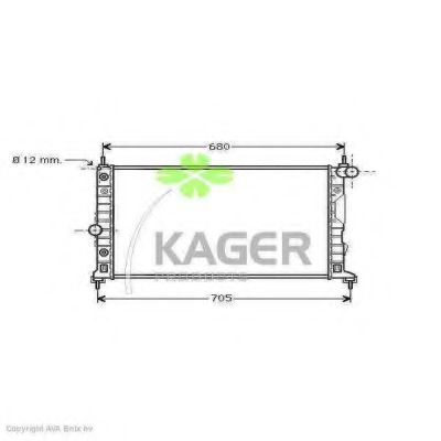 Радиатор, охлаждение двигателя KAGER 31-3107