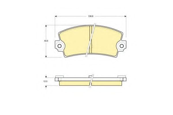 Комплект тормозных колодок, дисковый тормоз GIRLING 6101553