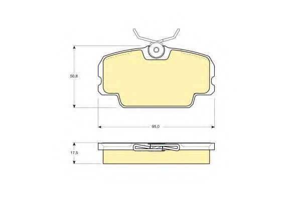 Комплект тормозных колодок, дисковый тормоз GIRLING 6104341