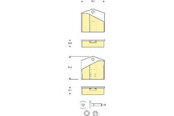 Комплект тормозных колодок, дисковый тормоз GIRLING 6116401