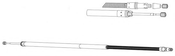 Трос, стояночная тормозная система KAWE FA02264