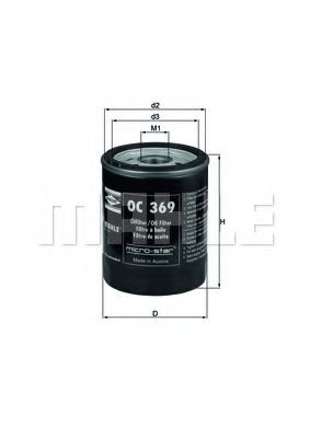 Масляный фильтр MAHLE ORIGINAL OC 369