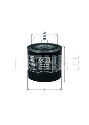 Масляный фильтр MAHLE ORIGINAL OC 53