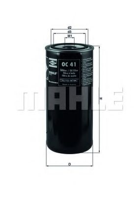 Масляный фильтр; Гидрофильтр, автоматическая коробка передач MAHLE ORIGINAL OC 41