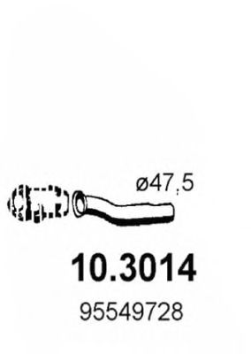 Труба выхлопного газа ASSO 10.3014