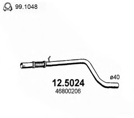 Труба выхлопного газа ASSO 12.5024