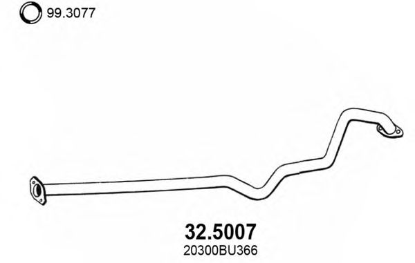 Труба выхлопного газа ASSO 32.5007
