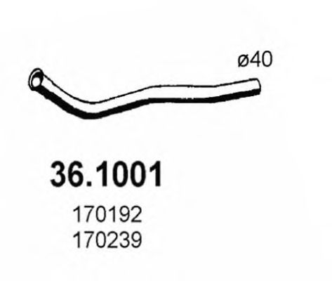 Труба выхлопного газа ASSO 36.1001