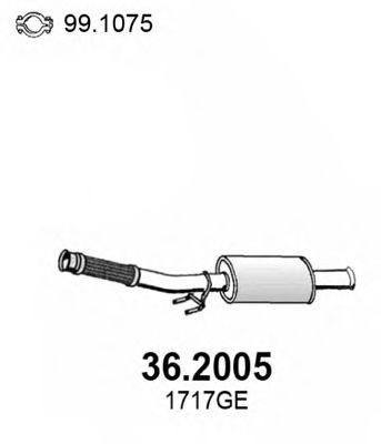 Предглушитель выхлопных газов ASSO 36.2005