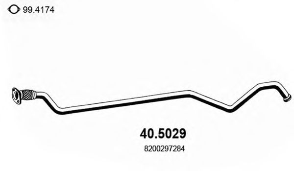 Труба выхлопного газа ASSO 40.5029