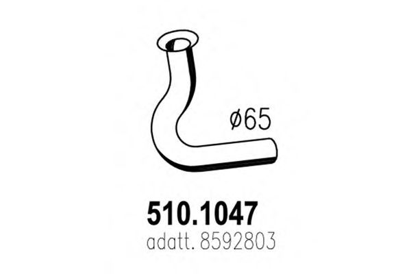 Труба выхлопного газа ASSO 510.1047