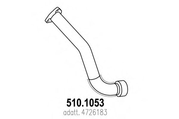 Труба выхлопного газа ASSO 510.1053