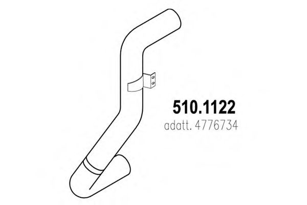 Труба выхлопного газа ASSO 5101122
