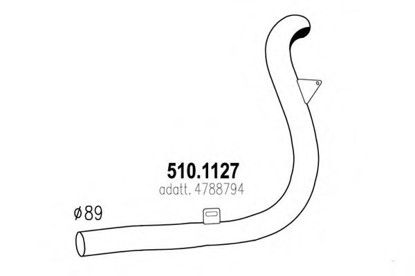 Труба выхлопного газа ASSO 5101127