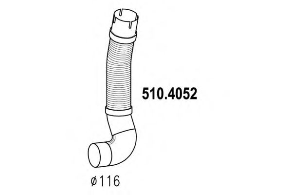 Гофрированная труба, выхлопная система ASSO 5104052
