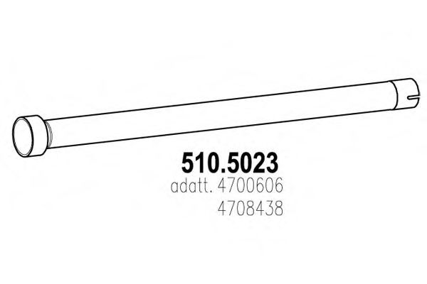 Труба выхлопного газа ASSO 510.5023