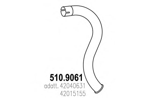 Труба выхлопного газа ASSO 510.9061