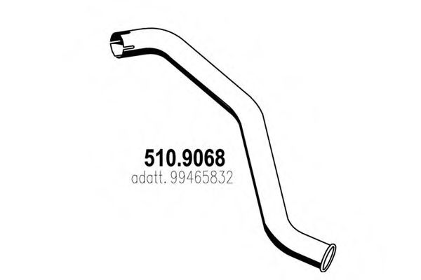 Труба выхлопного газа ASSO 510.9068