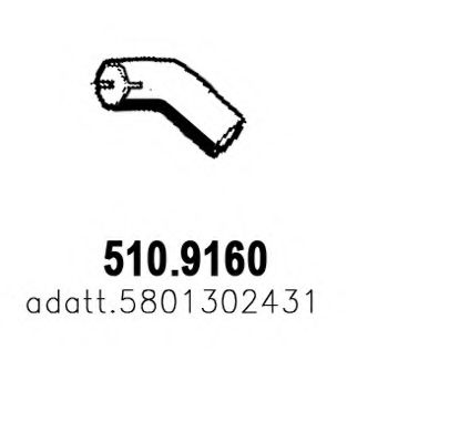 Труба выхлопного газа ASSO 5109160