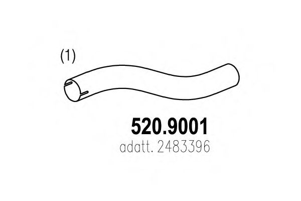 Труба выхлопного газа ASSO 520.9001