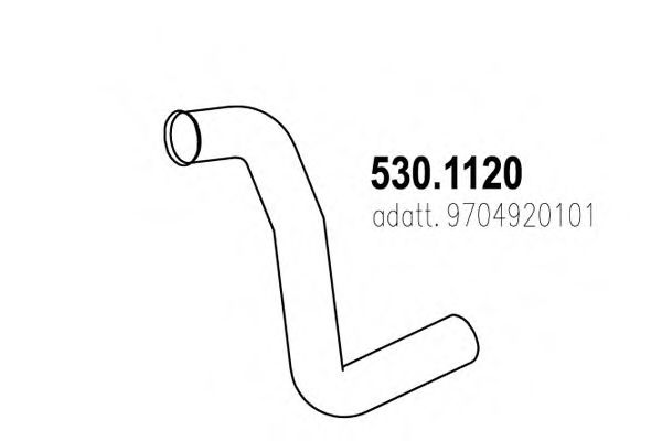 Труба выхлопного газа DINEX 53278