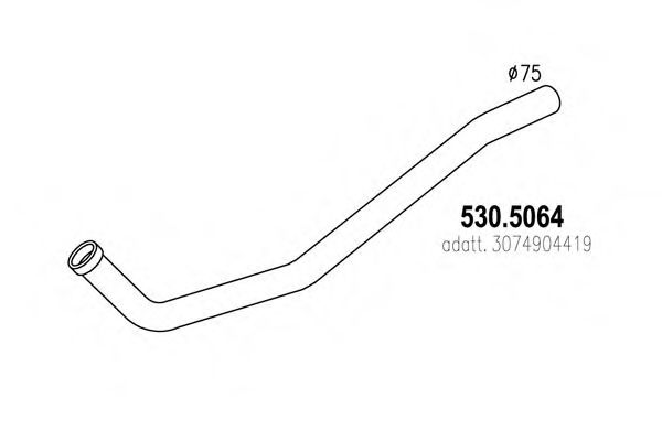 Труба выхлопного газа DINEX 50198