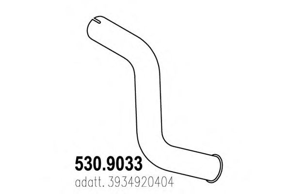 Труба выхлопного газа ASSO 530.9033